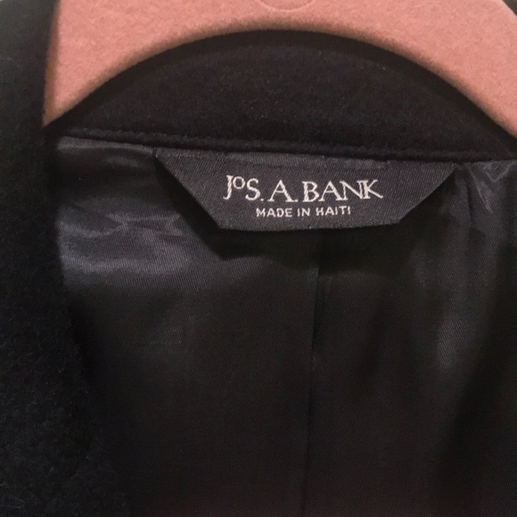 NWT 100% Cashmere Jos A Bank 42 Regular Black Coat - Picture 5 of 8